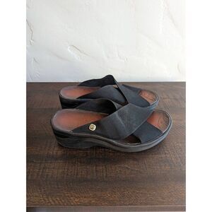Bzees Desire Wedge Sandal Black - Size 9